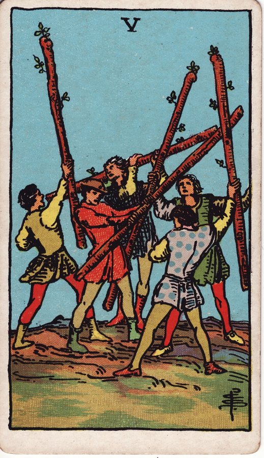Fünf der Stäbe